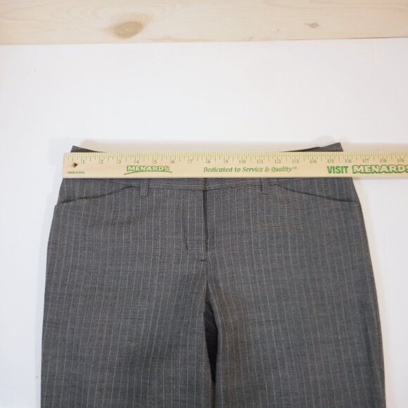 Express Design Studio Editor Women’s Sz 6 Dress Pants Gray Pinstripe Office - Picture 5 of 11